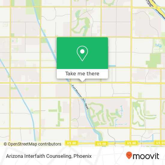 Arizona Interfaith Counseling map