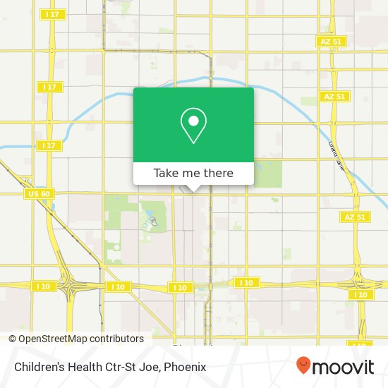 Mapa de Children's Health Ctr-St Joe