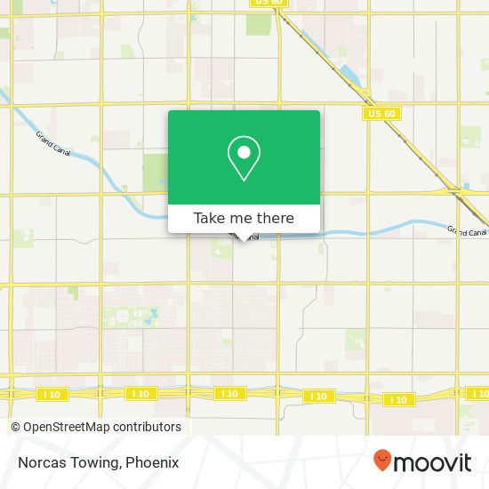 Norcas Towing map