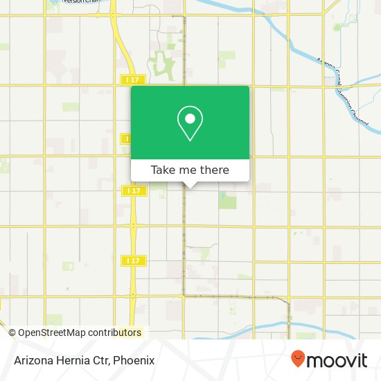Arizona Hernia Ctr map