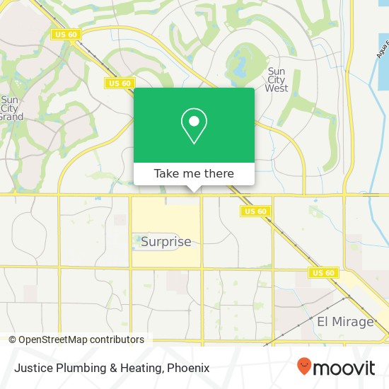 Justice Plumbing & Heating map