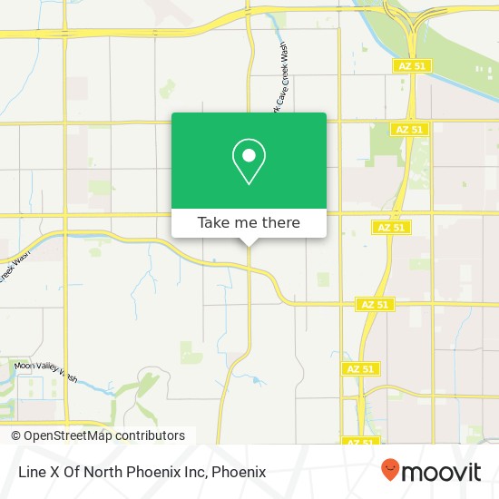 Line X Of North Phoenix Inc map