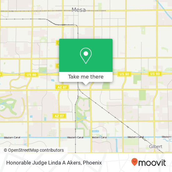 Honorable Judge Linda A Akers map