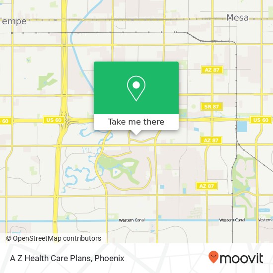 A Z Health Care Plans map