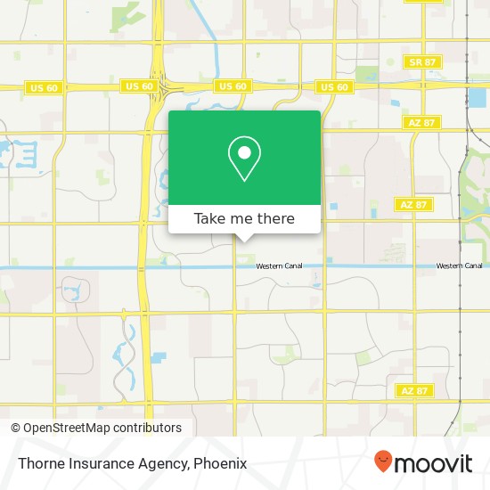 Mapa de Thorne Insurance Agency