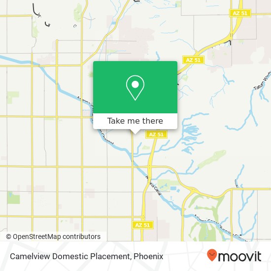 Mapa de Camelview Domestic Placement