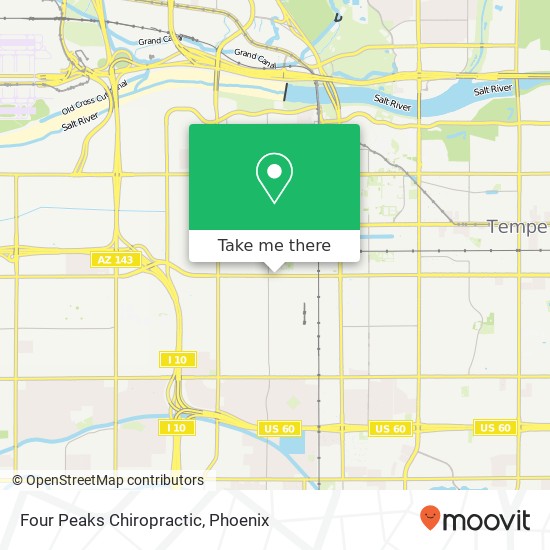 Four Peaks Chiropractic map