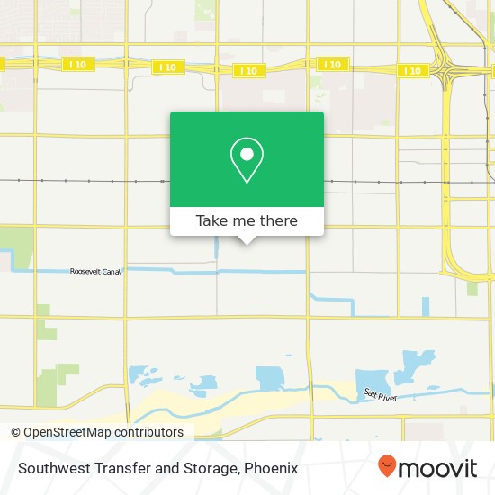 Southwest Transfer and Storage map
