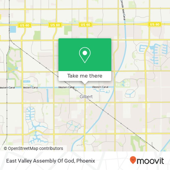 East Valley Assembly Of God map