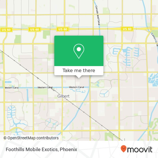 Foothills Mobile Exotics map