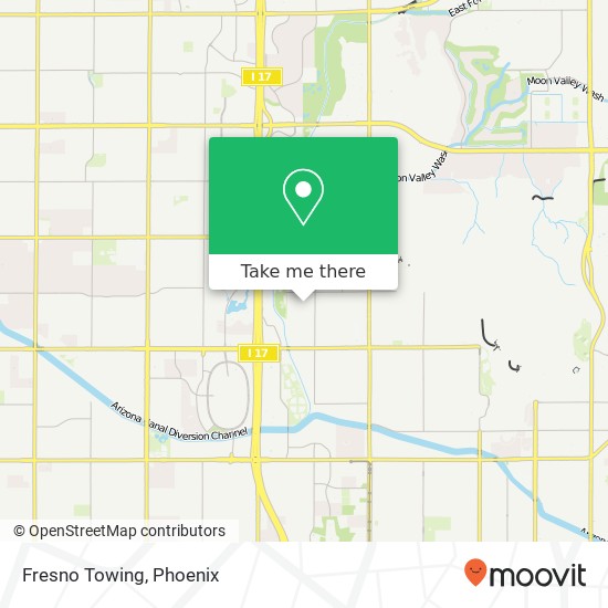 Fresno Towing map