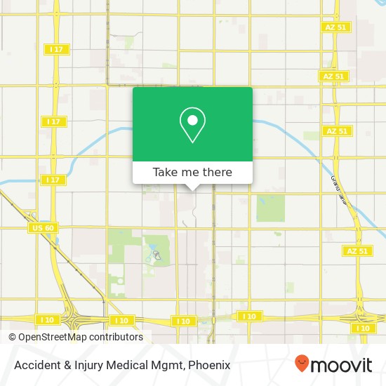 Accident & Injury Medical Mgmt map
