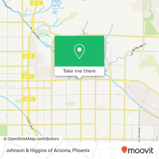 Mapa de Johnson & Higgins of Arizona