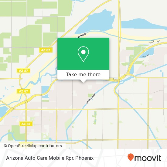 Mapa de Arizona Auto Care Mobile Rpr