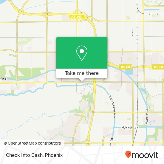 Check Into Cash map