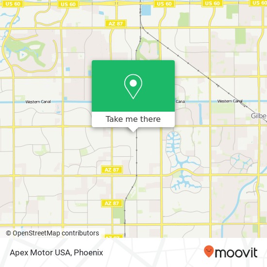 Mapa de Apex Motor USA