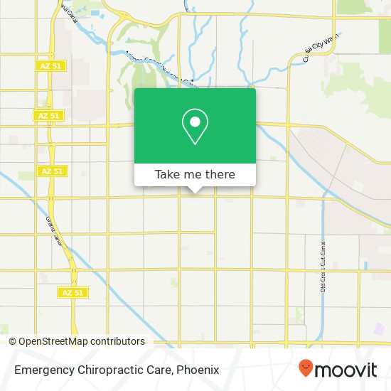 Emergency Chiropractic Care map