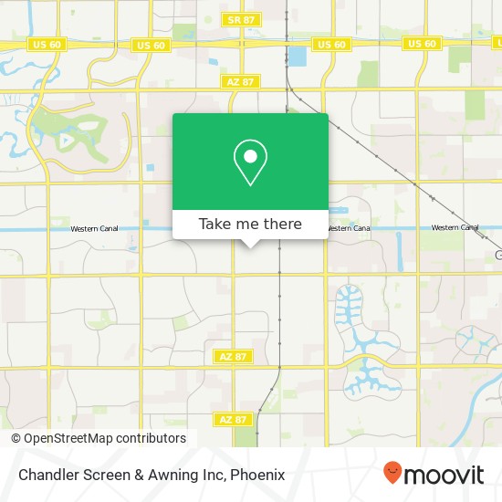 Chandler Screen & Awning Inc map