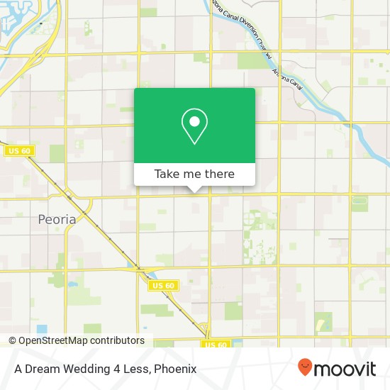 A Dream Wedding 4 Less map