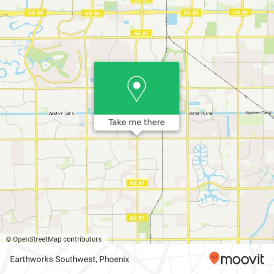 Mapa de Earthworks Southwest