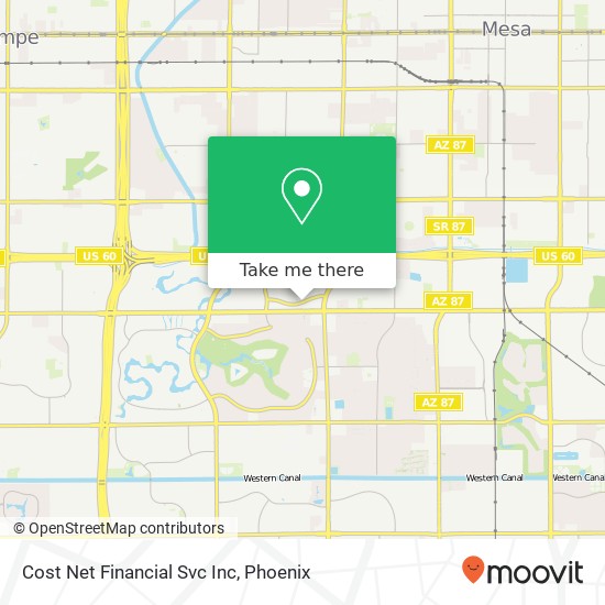 Cost Net Financial Svc Inc map