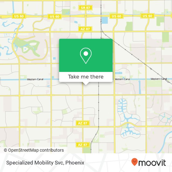 Mapa de Specialized Mobility Svc