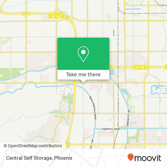 Central Self Storage map