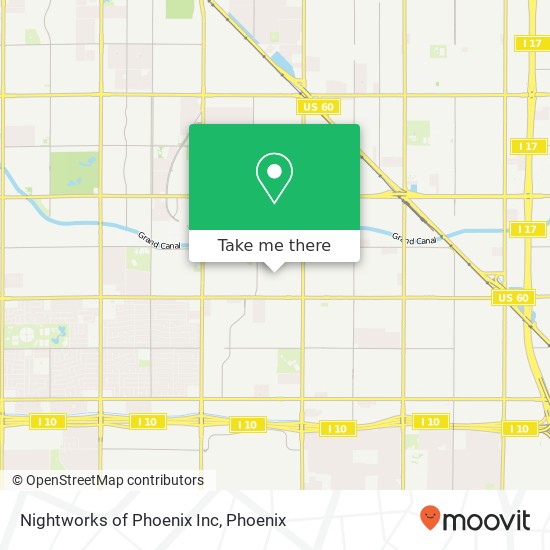 Mapa de Nightworks of Phoenix Inc
