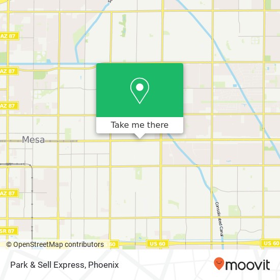 Park & Sell Express map