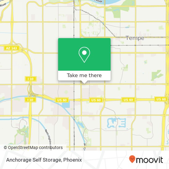 Anchorage Self Storage map