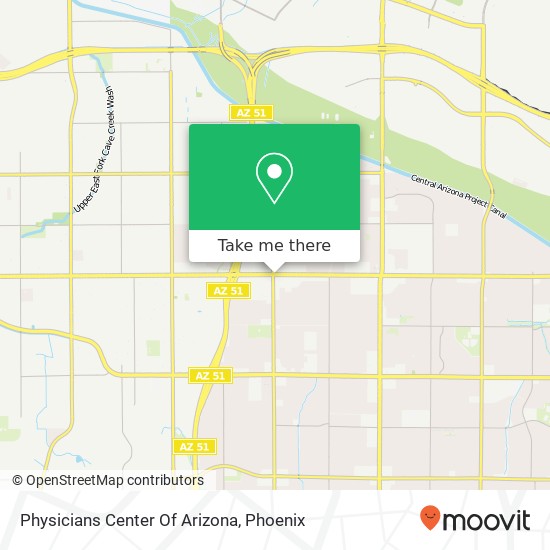 Physicians Center Of Arizona map