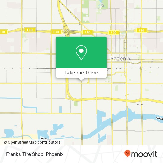 Mapa de Franks Tire Shop