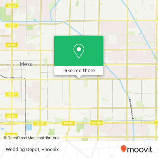 Mapa de Wedding Depot