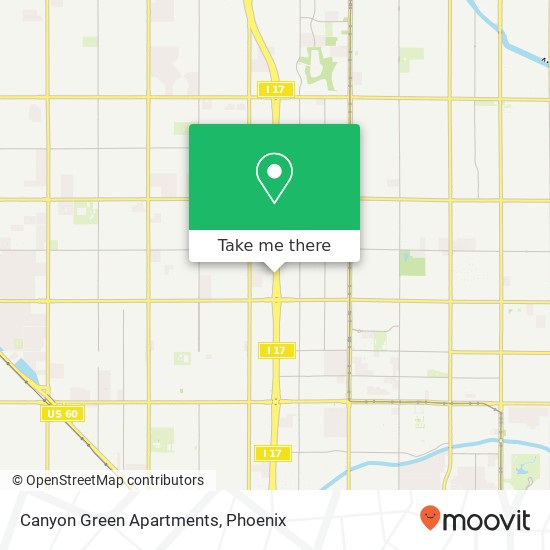 Canyon Green Apartments map
