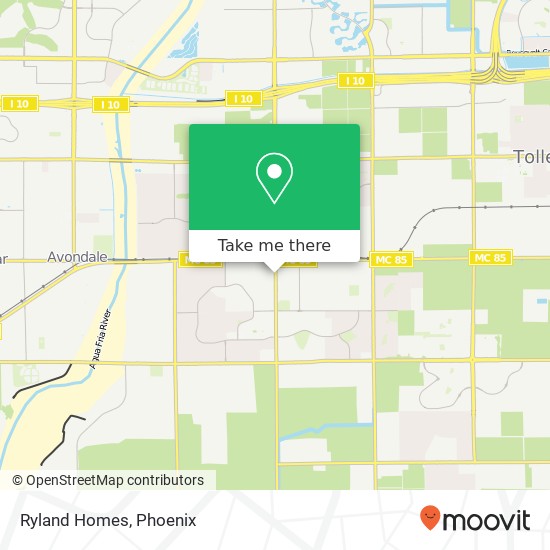 Ryland Homes map