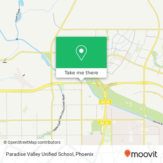 Paradise Valley Unified School map