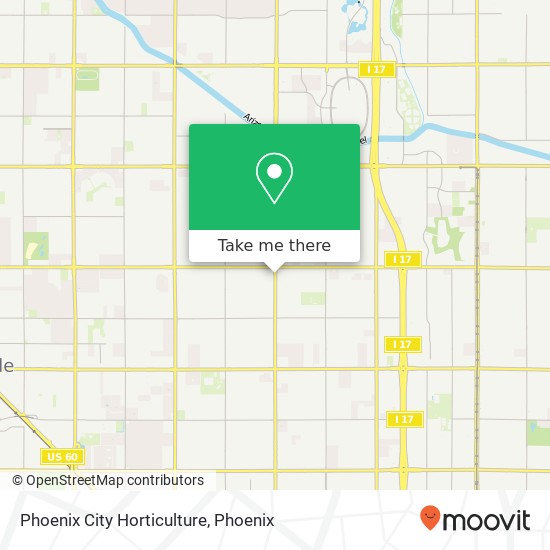 Phoenix City Horticulture map