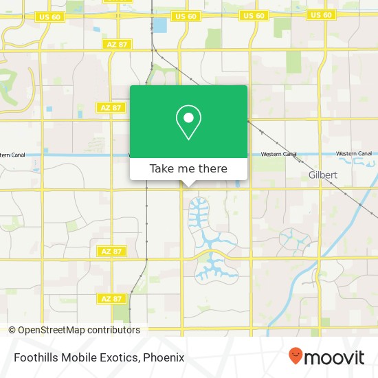 Foothills Mobile Exotics map