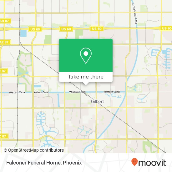 Falconer Funeral Home map