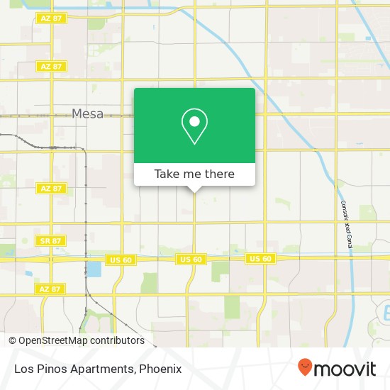 Los Pinos Apartments map