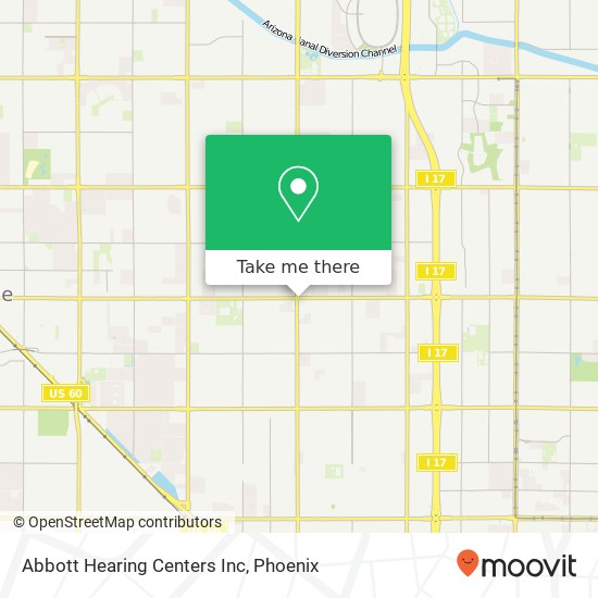 Mapa de Abbott Hearing Centers Inc