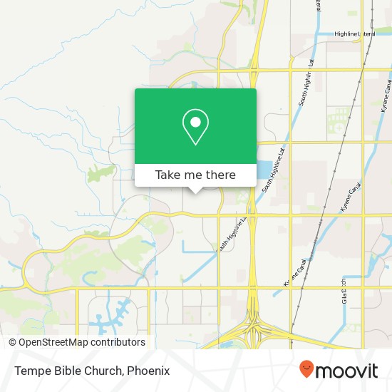 Tempe Bible Church map