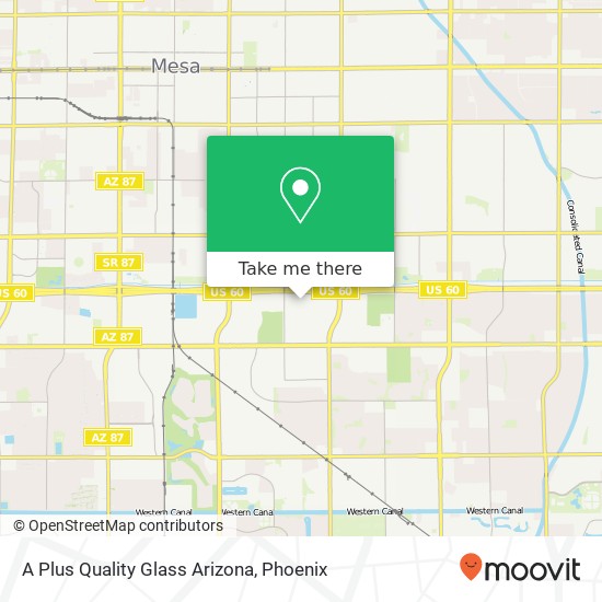 Mapa de A Plus Quality Glass Arizona