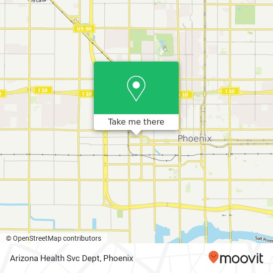 Arizona Health Svc Dept map