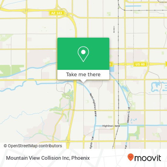 Mountain View Collision Inc map