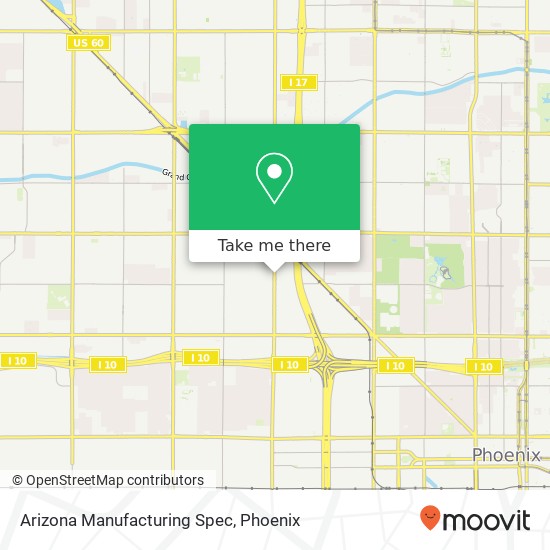 Mapa de Arizona Manufacturing Spec