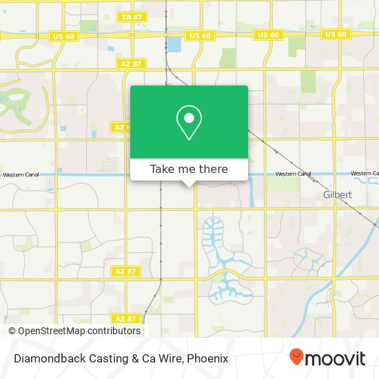 Mapa de Diamondback Casting & Ca Wire