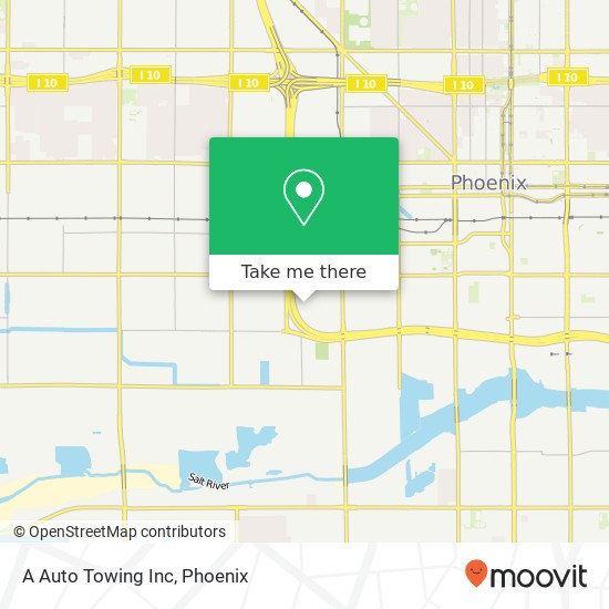 A Auto Towing Inc map