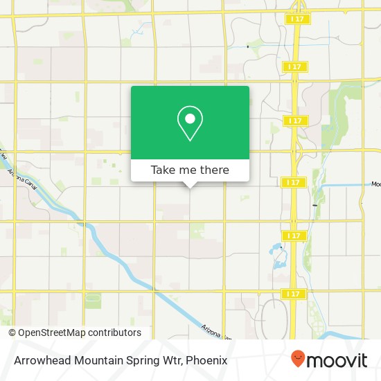 Arrowhead Mountain Spring Wtr map