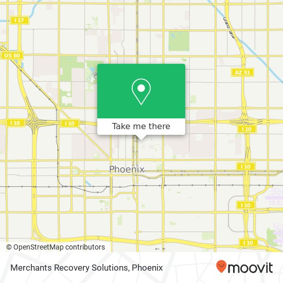 Mapa de Merchants Recovery Solutions